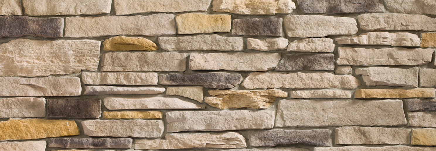 stone veneer dining room wall