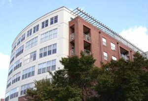 Commercial building with eifs installation